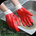 SRSAFETY Best quality red chemical pvc glove foam rubber